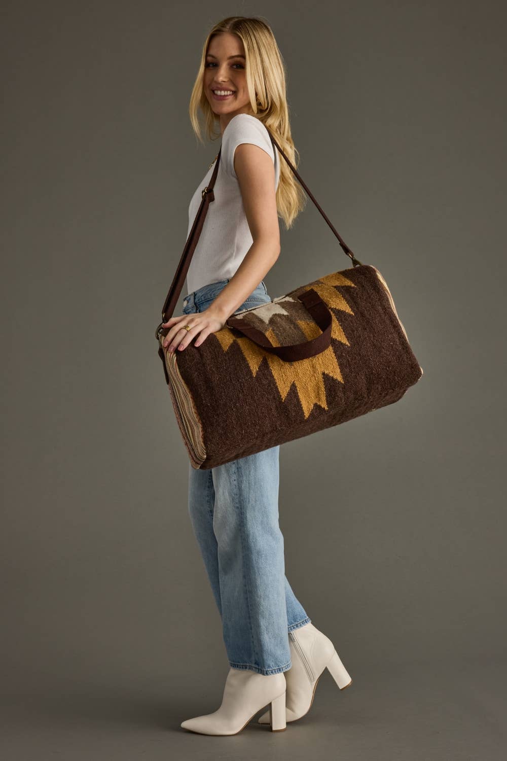 Western Weekend Duffel [Brown, Tan & Cream]