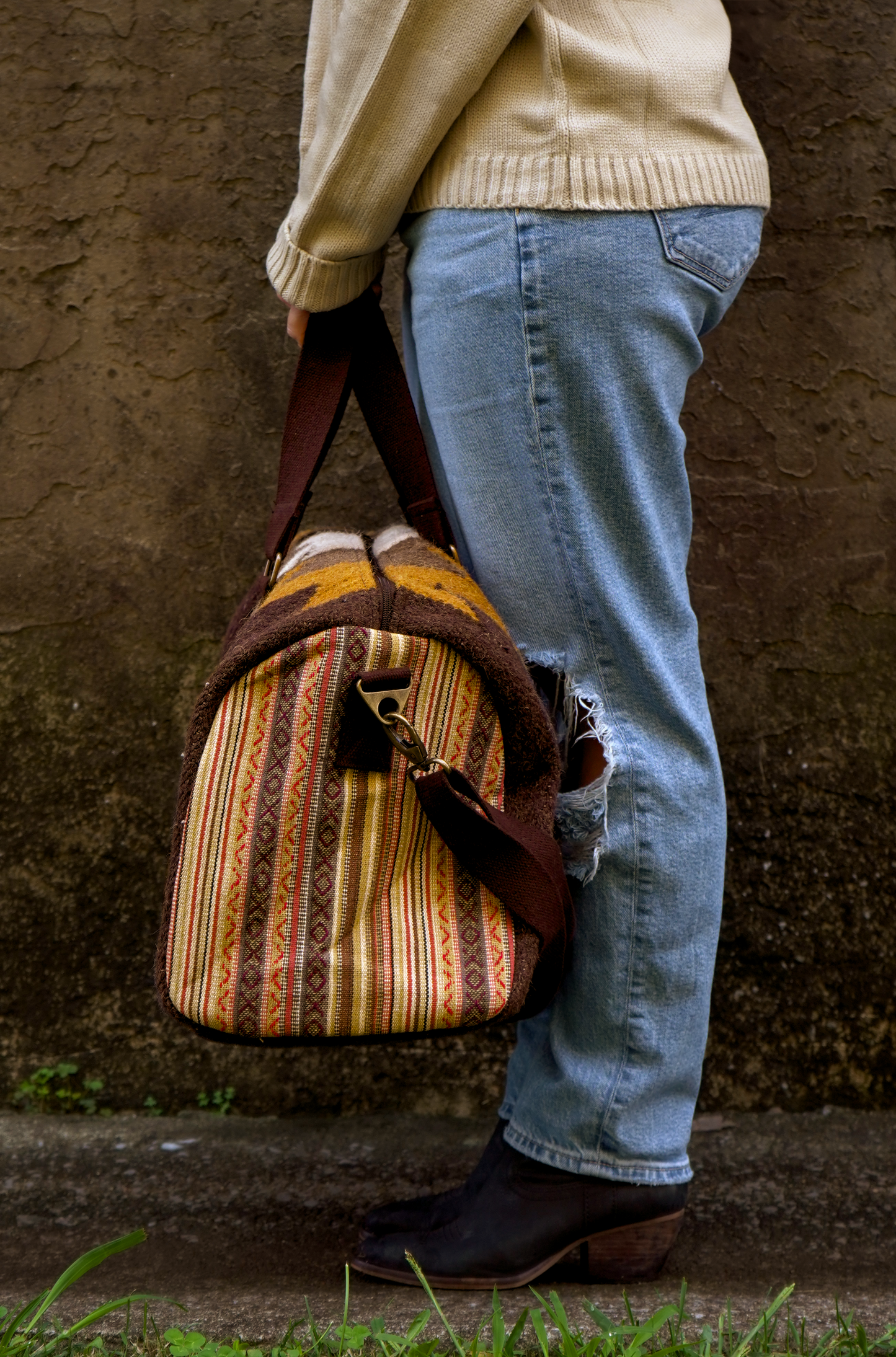 Western Weekend Duffel [Brown, Tan & Cream]