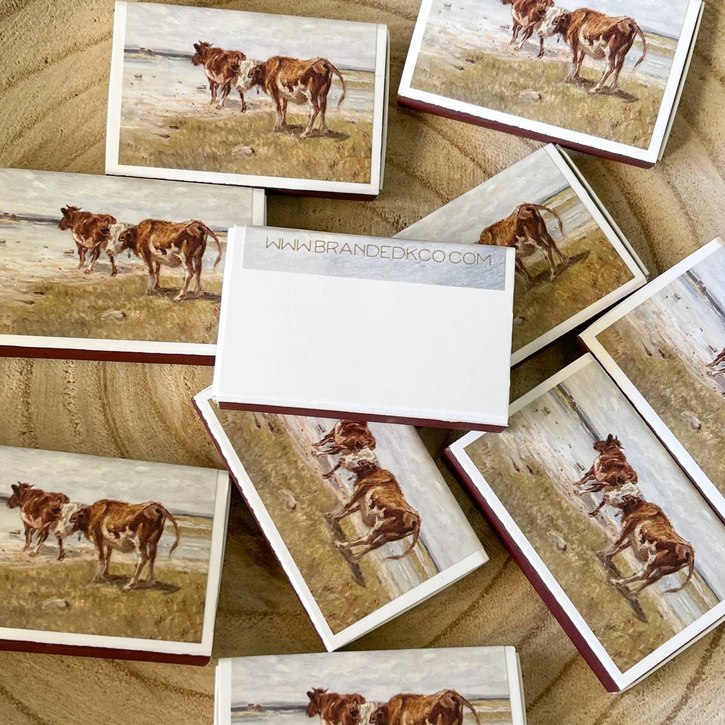 Country Cattle Vintage Match Box