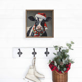 Santa Dairy Cow Mini Sign