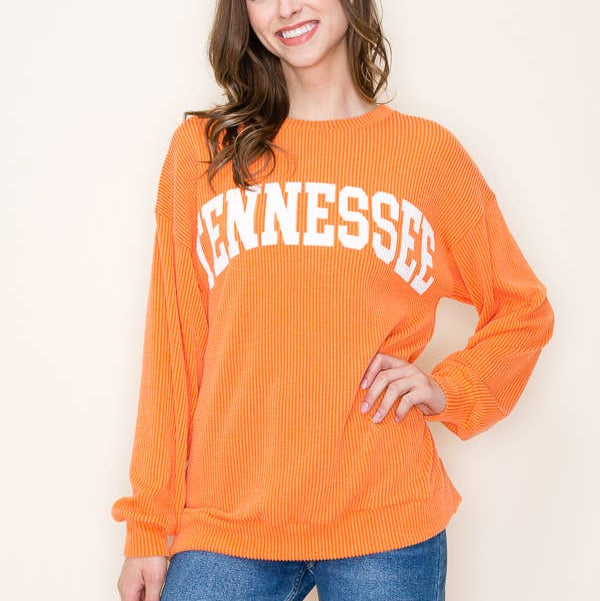 Tennessee Ribbed Graphic Sweatshirt [Orange]