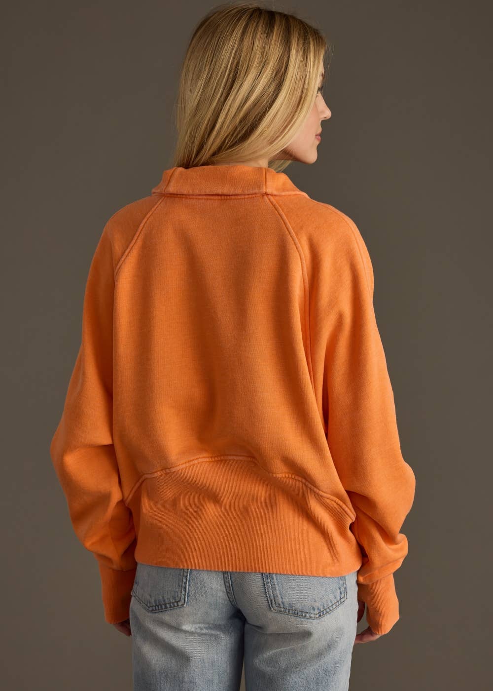 Everyday Quarter Zip Sweatshirt [Orange]