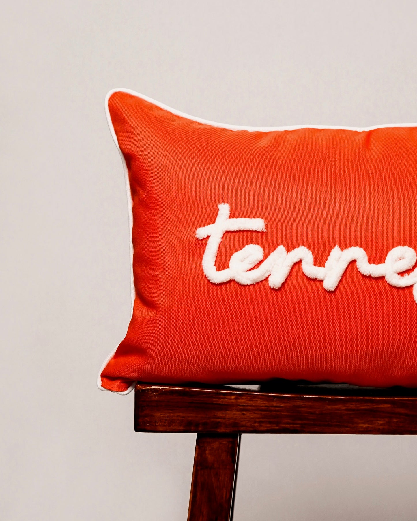 Puff Embroidered Tennessee Accent Pillow [Orange]