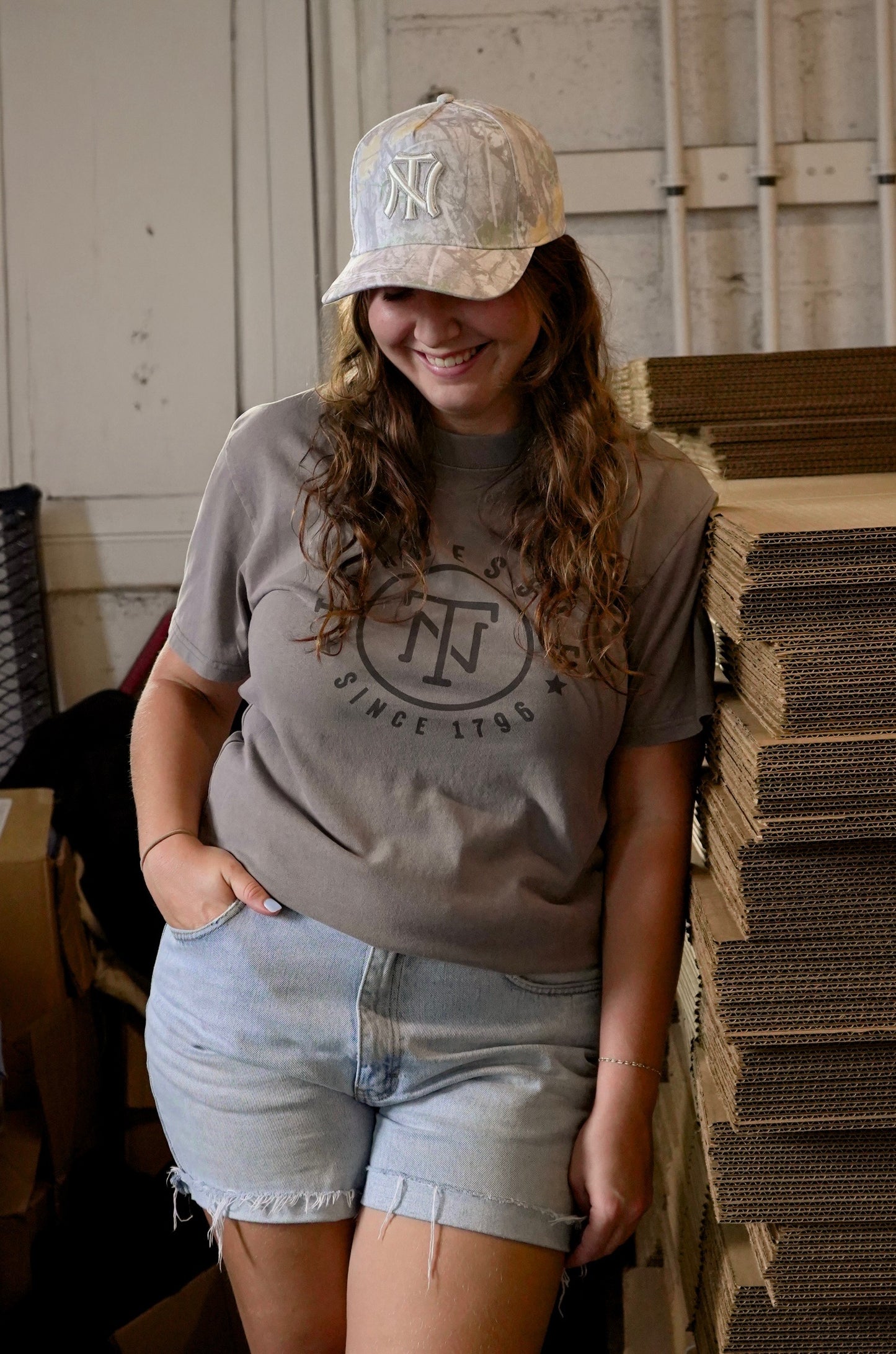 TN Beige Camo Trucker Hat