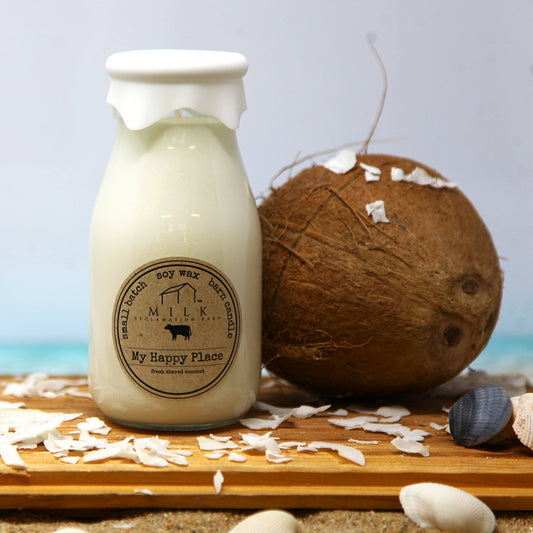 Milk Bottle Candle [My Happy Place]