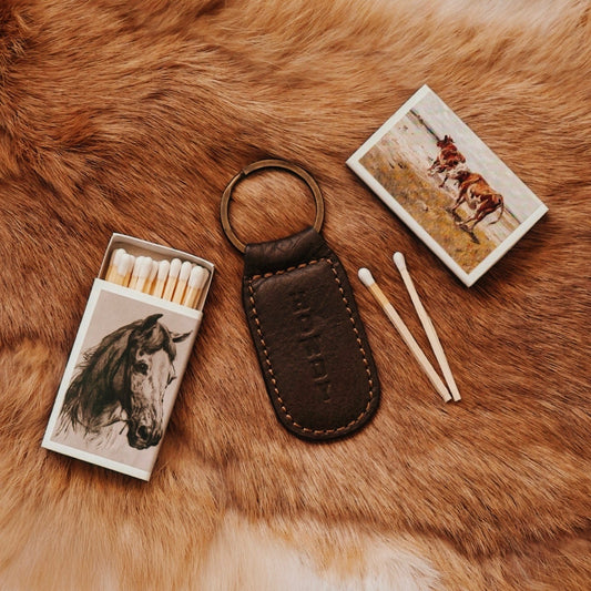 Howdy Leather Keychain