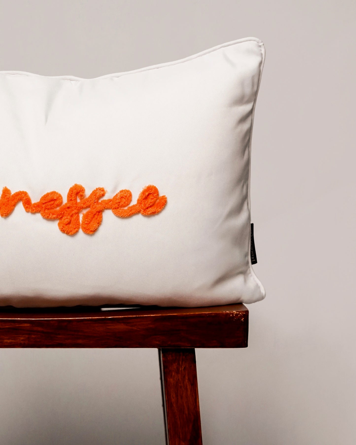 Puff Embroidered Tennessee Accent Pillow [White]