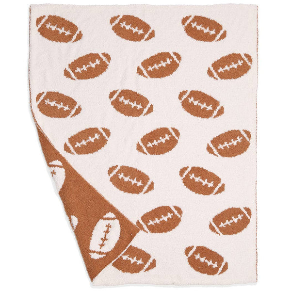 Football Pattern Throw Blanket