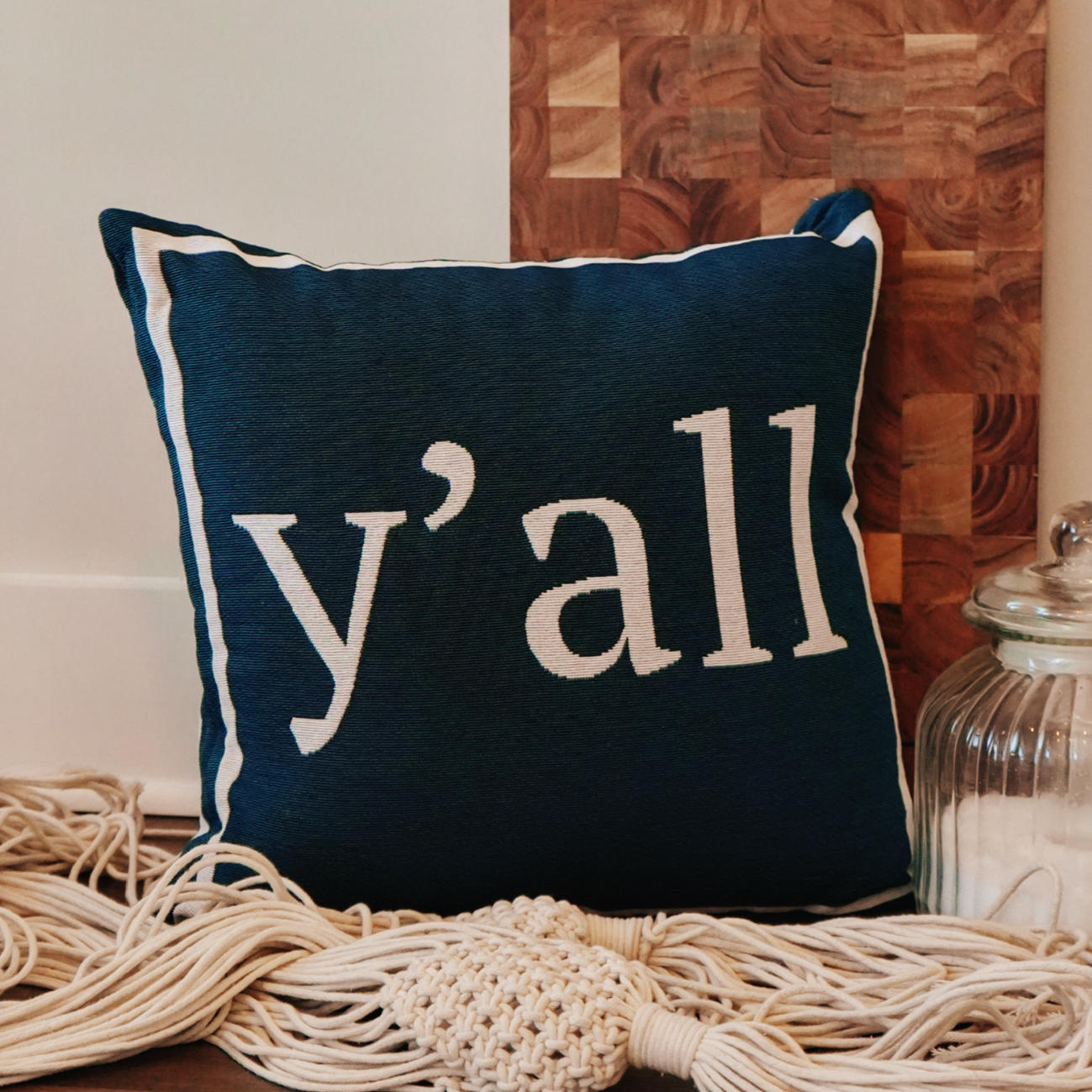 Y'all Pillow [Navy]