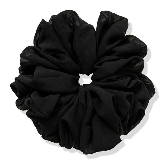 Oversized Chiffon Scrunchie [Black]