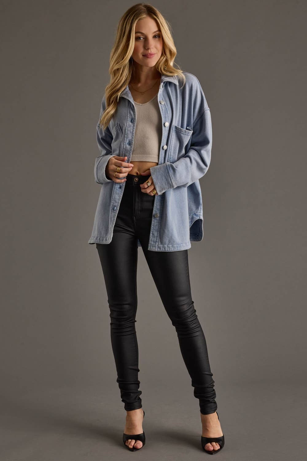 Super Soft Button Up Shirt [Lt. Blue]