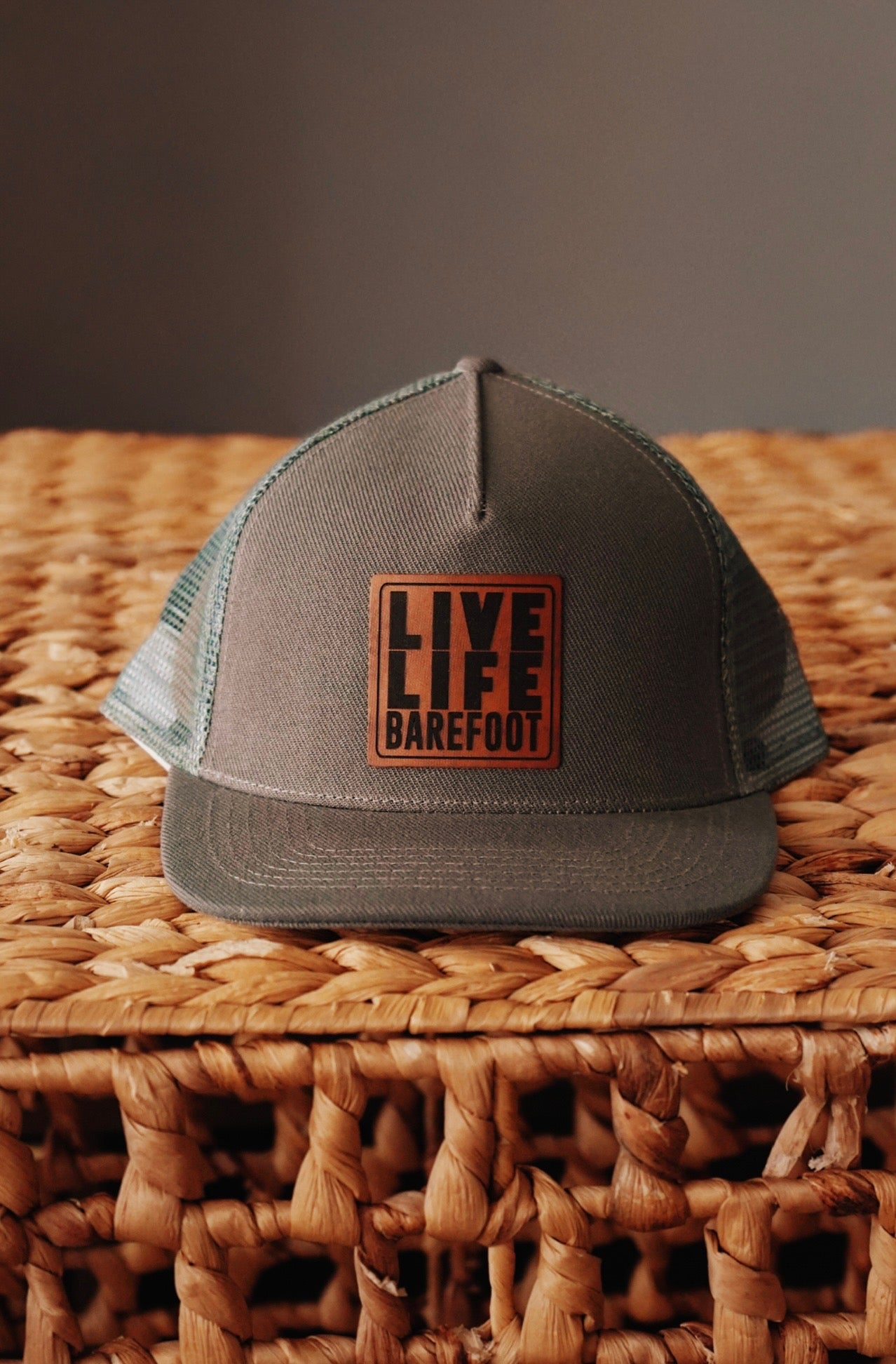 Live life Barefoot Kids Trucker Hat [Charcoal]