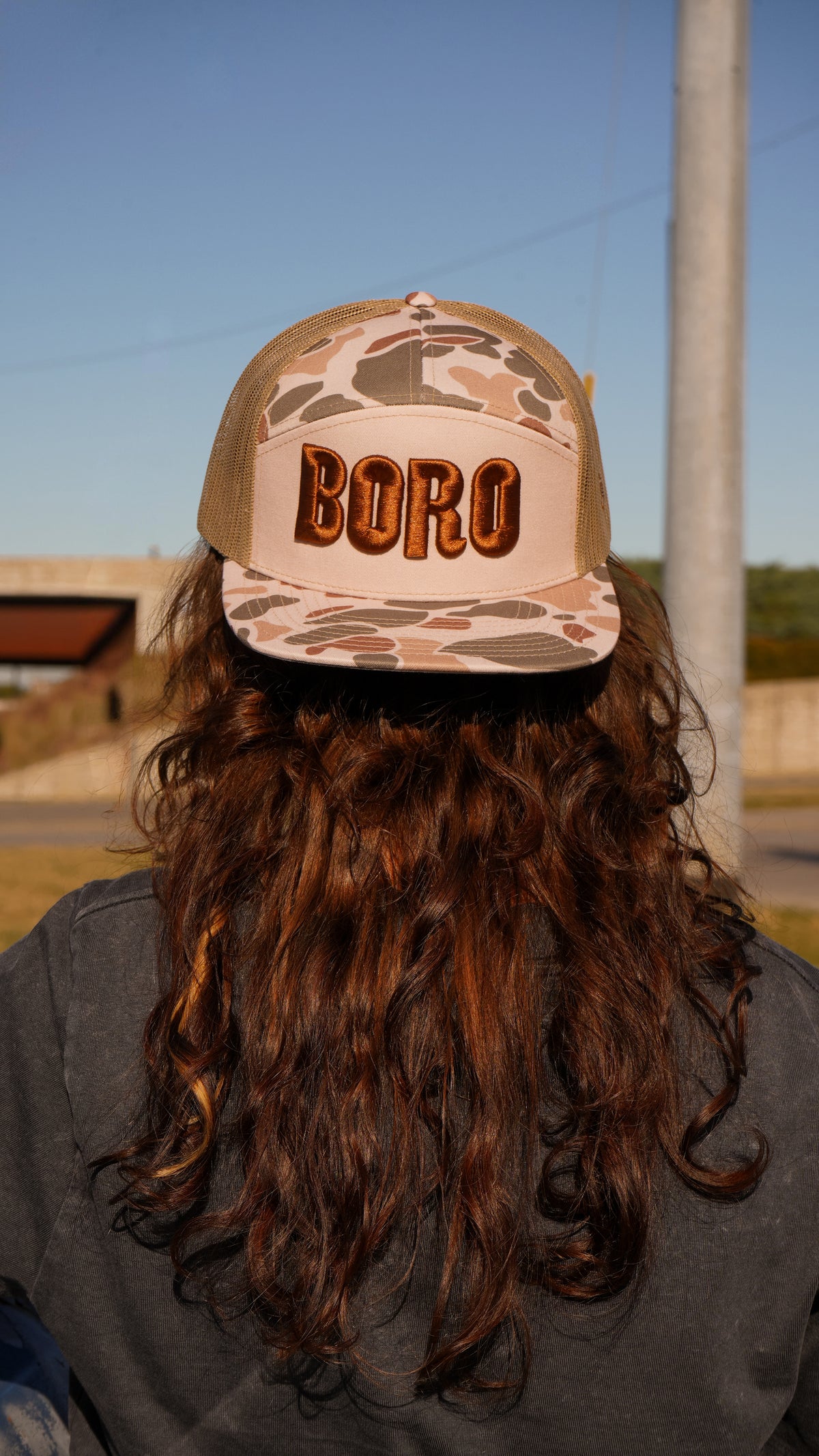 BORO 3D 7-Panel Trucker Hat [Harvest Duck Camo/Sandstone]