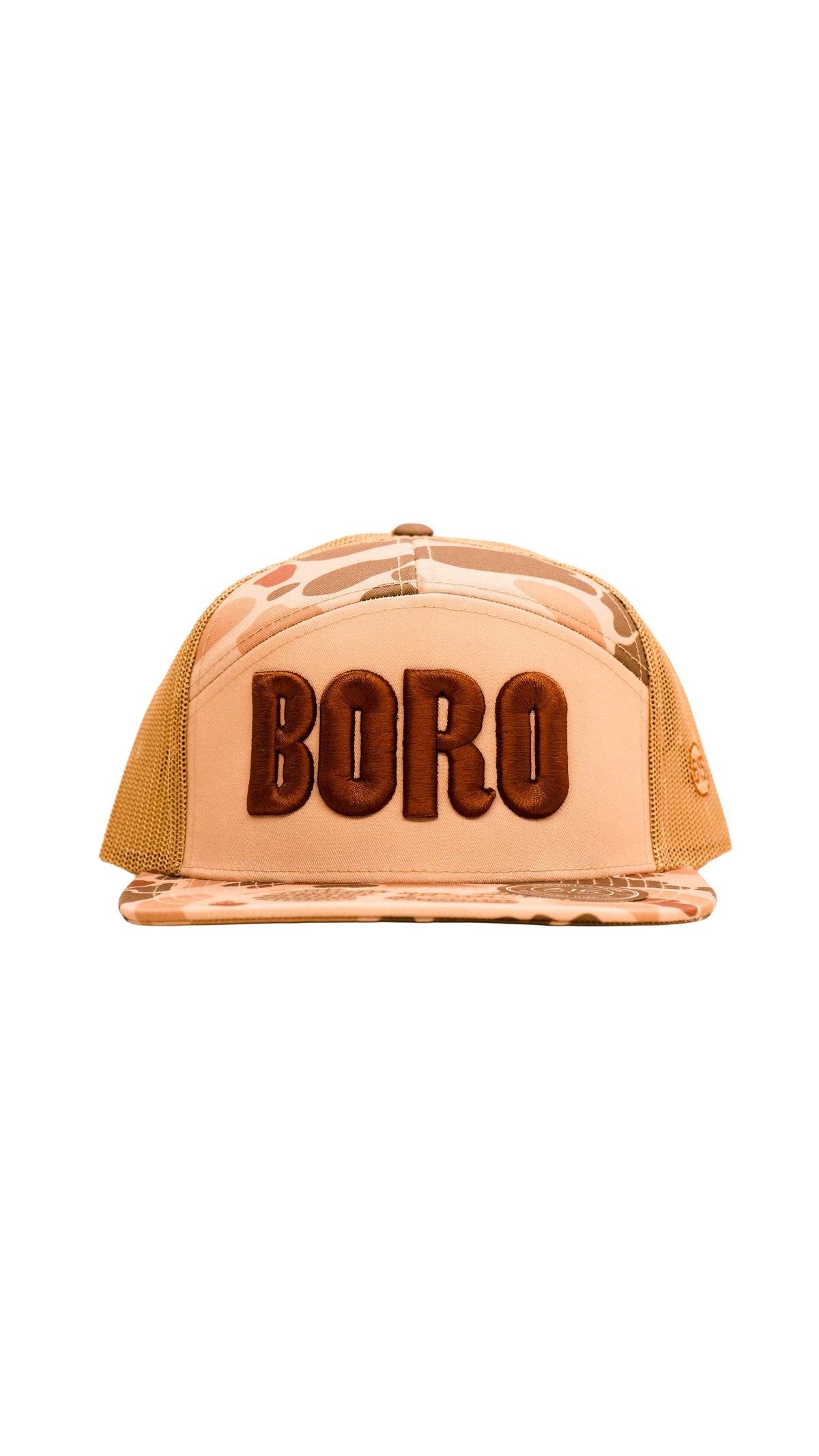 BORO 3D 7-Panel Trucker Hat [Harvest Duck Camo/Sandstone]