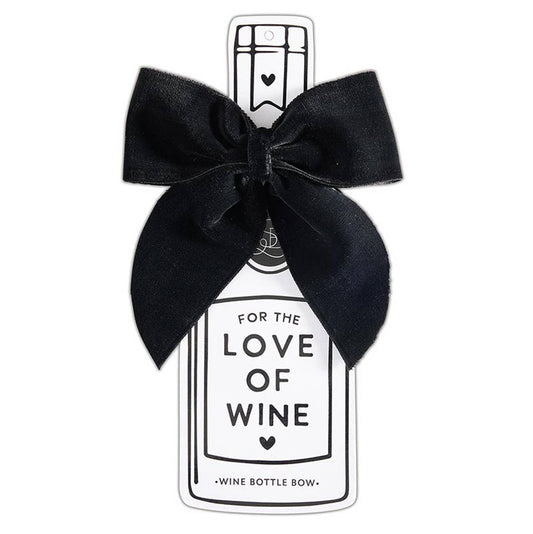 Velvet Wine Bottle Bow [Black]