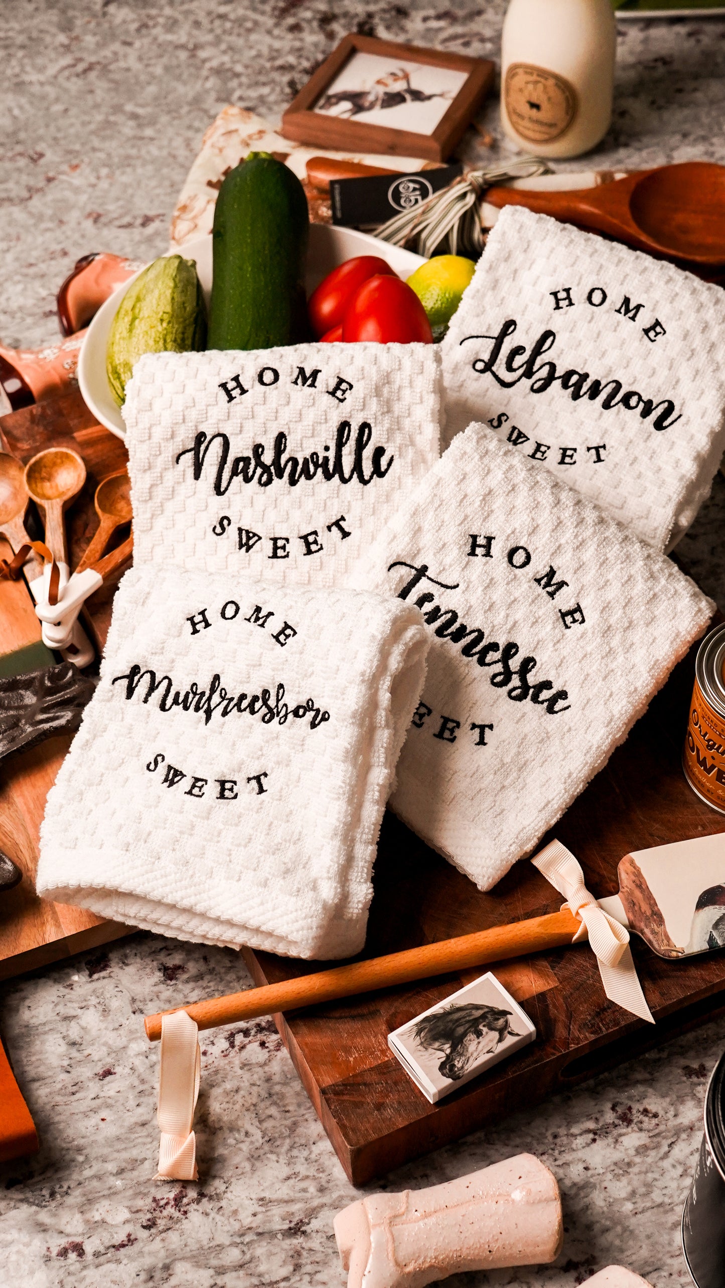 Home Sweet Lebanon Tea Towel | Waffle Kitchen Towel