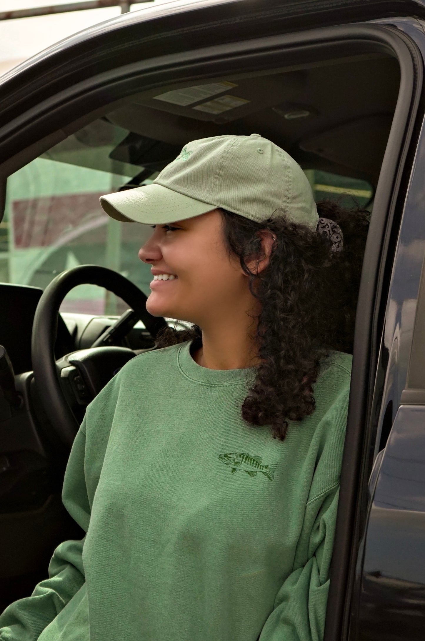 Small Mouth Bass Washed Baseball Cap
