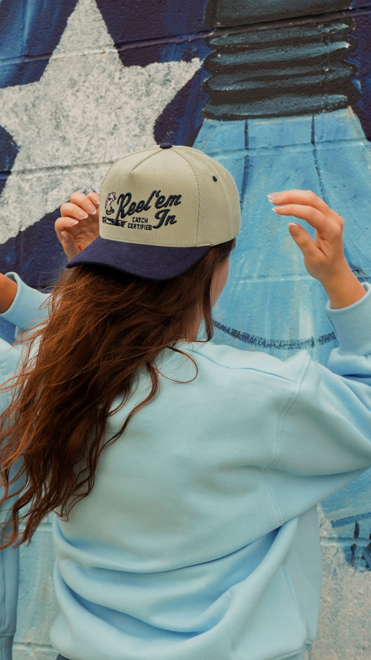 Reel'Em In Trucker Hat [Mint/Navy]