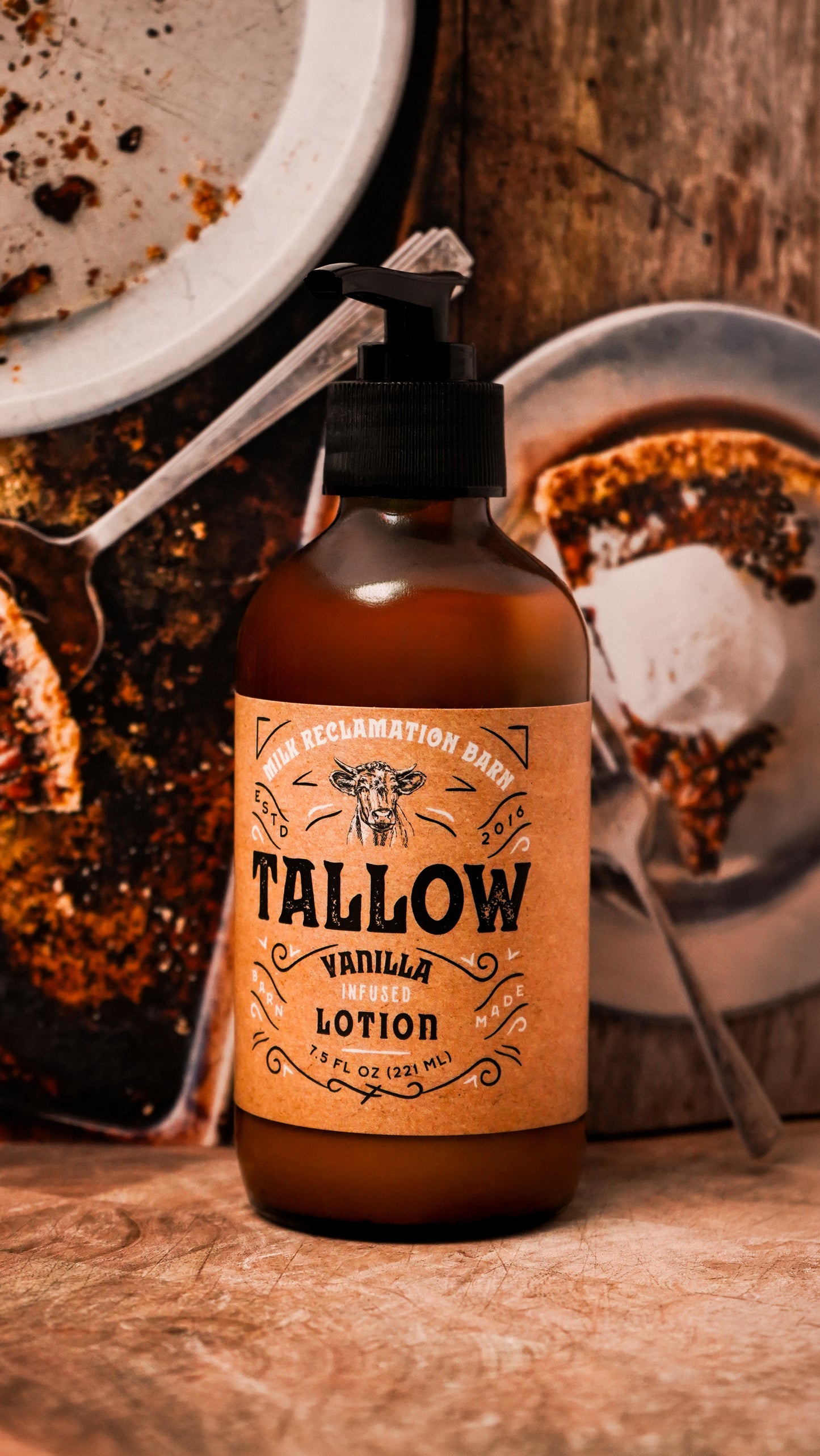 Vanilla Tallow Lotion | Body Cream 7.5 oz Bottle