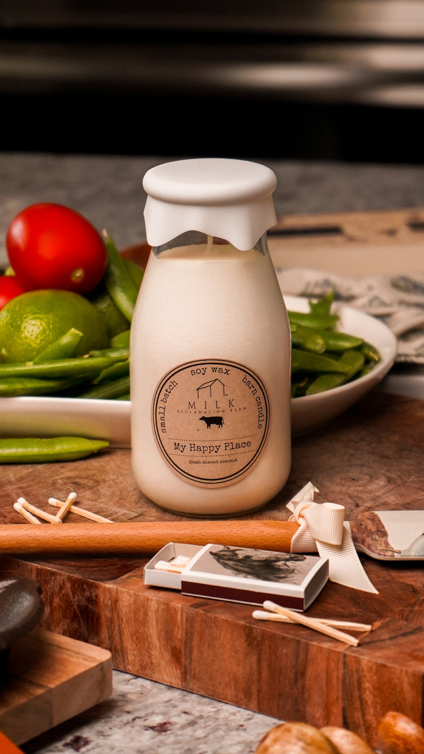 My Happy Place | Soy Milk Bottle Candle