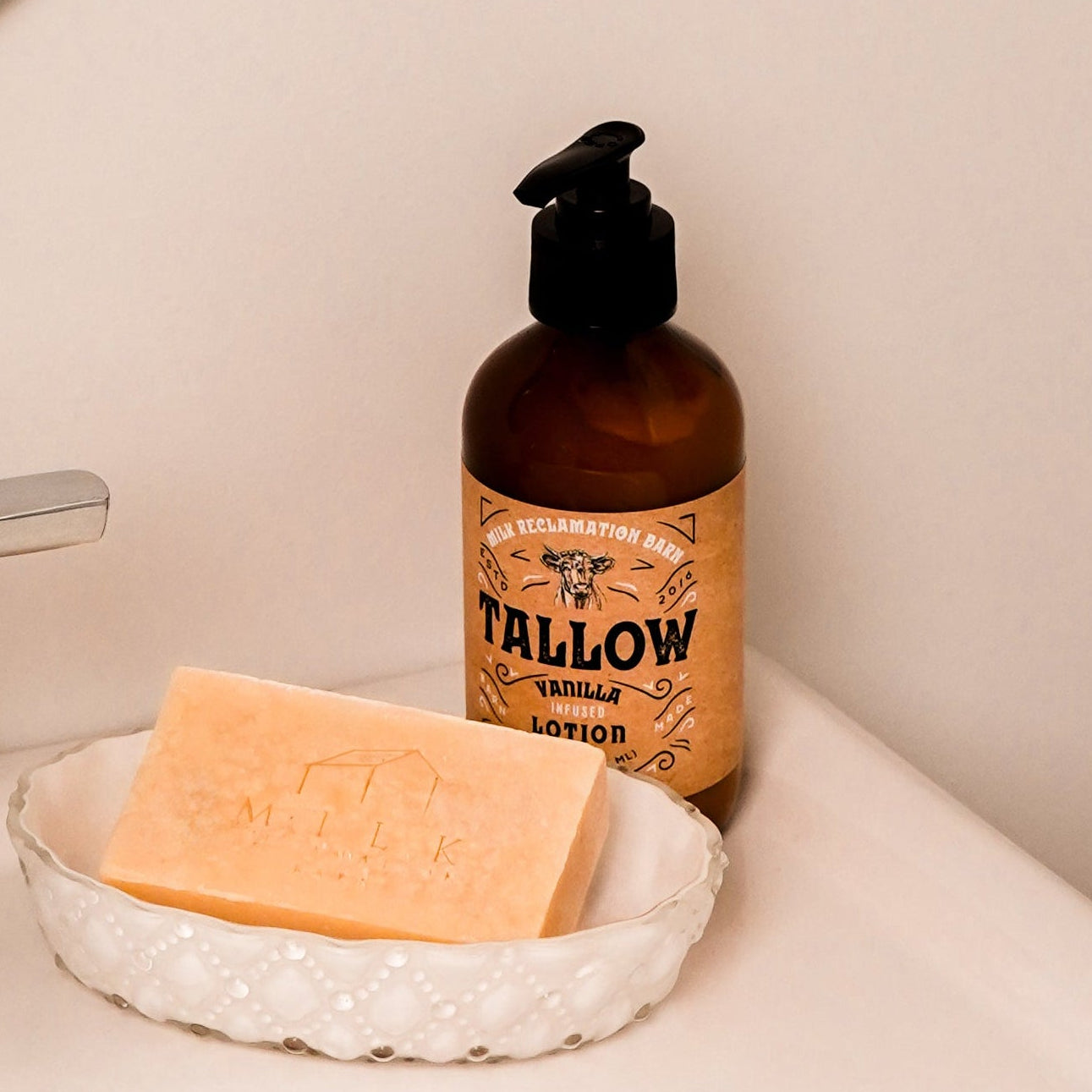 Vanilla Tallow Lotion | Body Cream 7.5 oz Bottle