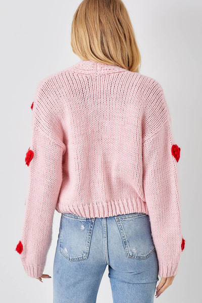 Knitted Heart Cardigan