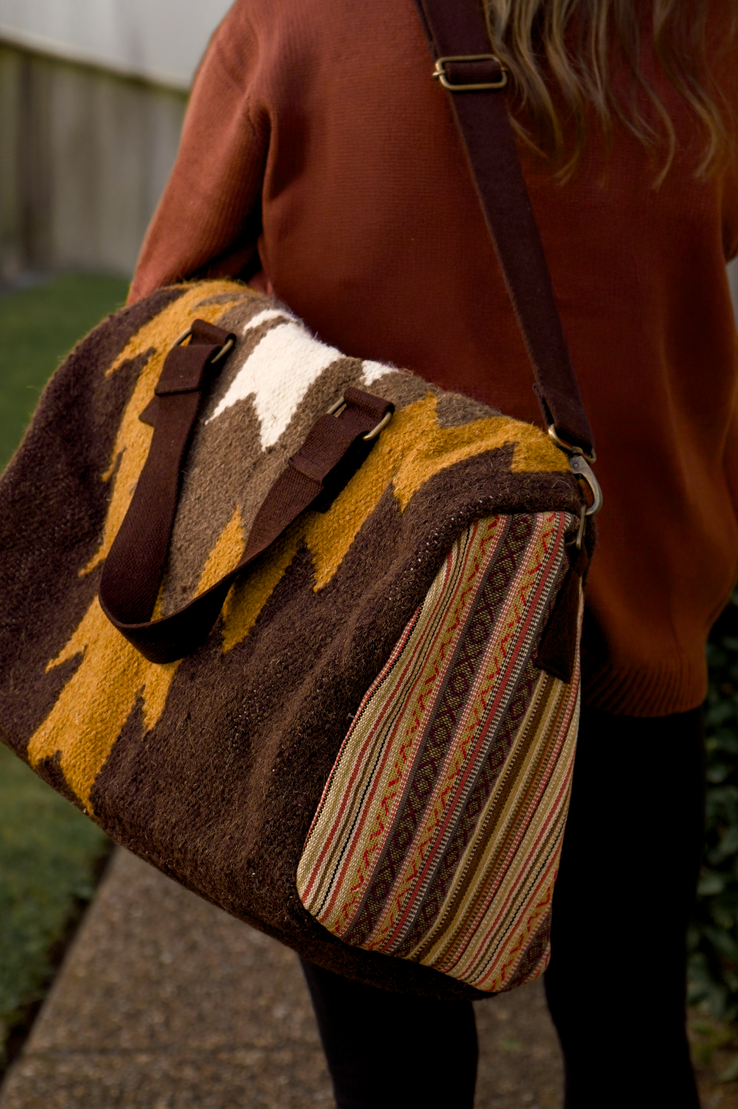 Western Weekend Duffel [Brown, Tan & Cream]