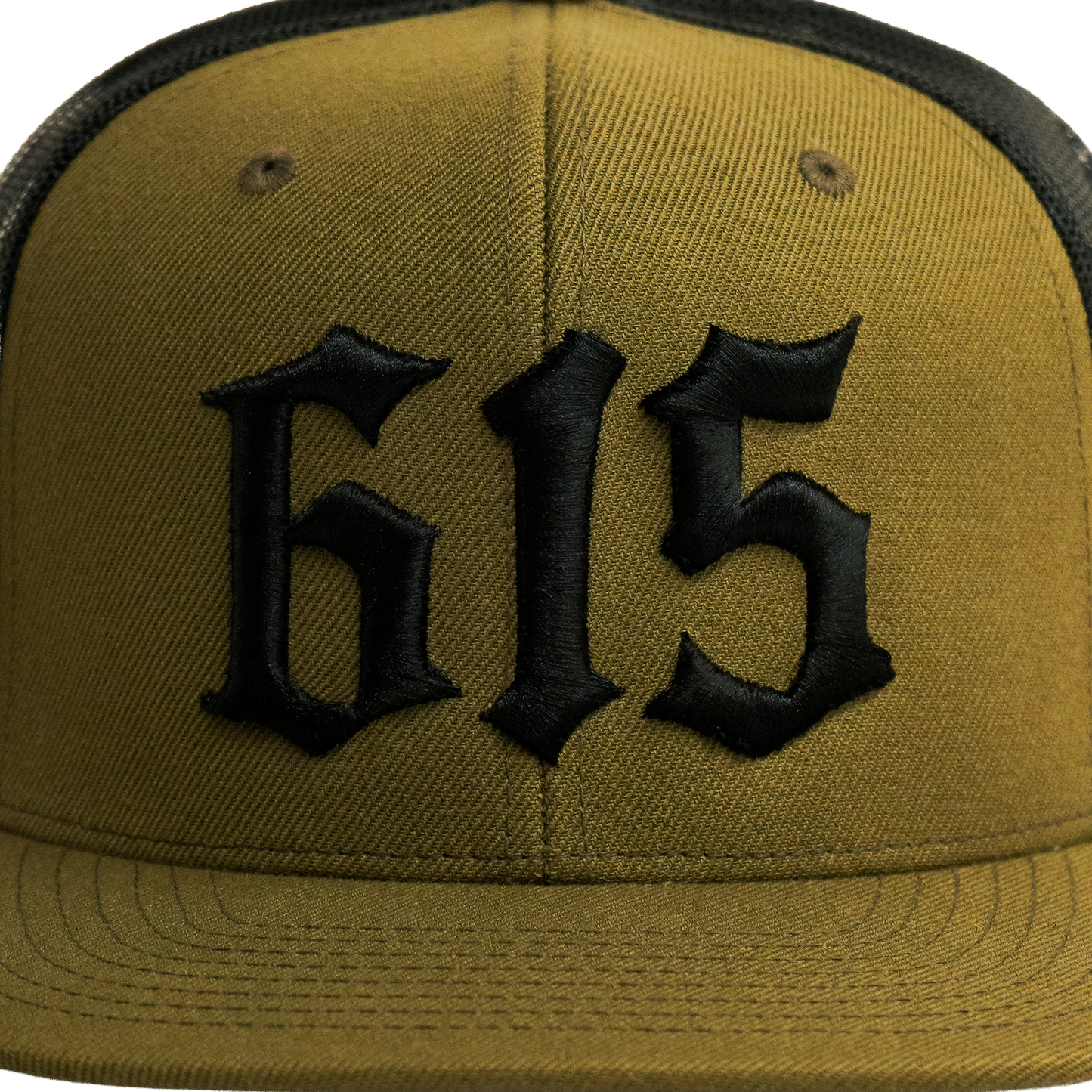 615 Wool Flatbill Trucker Hat [Loden/Black]