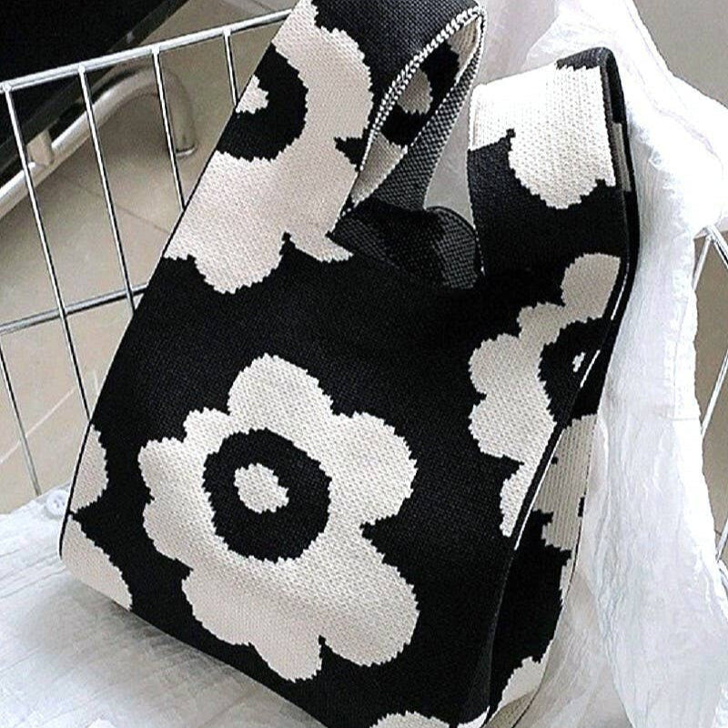 Flower Power Knitted Tote