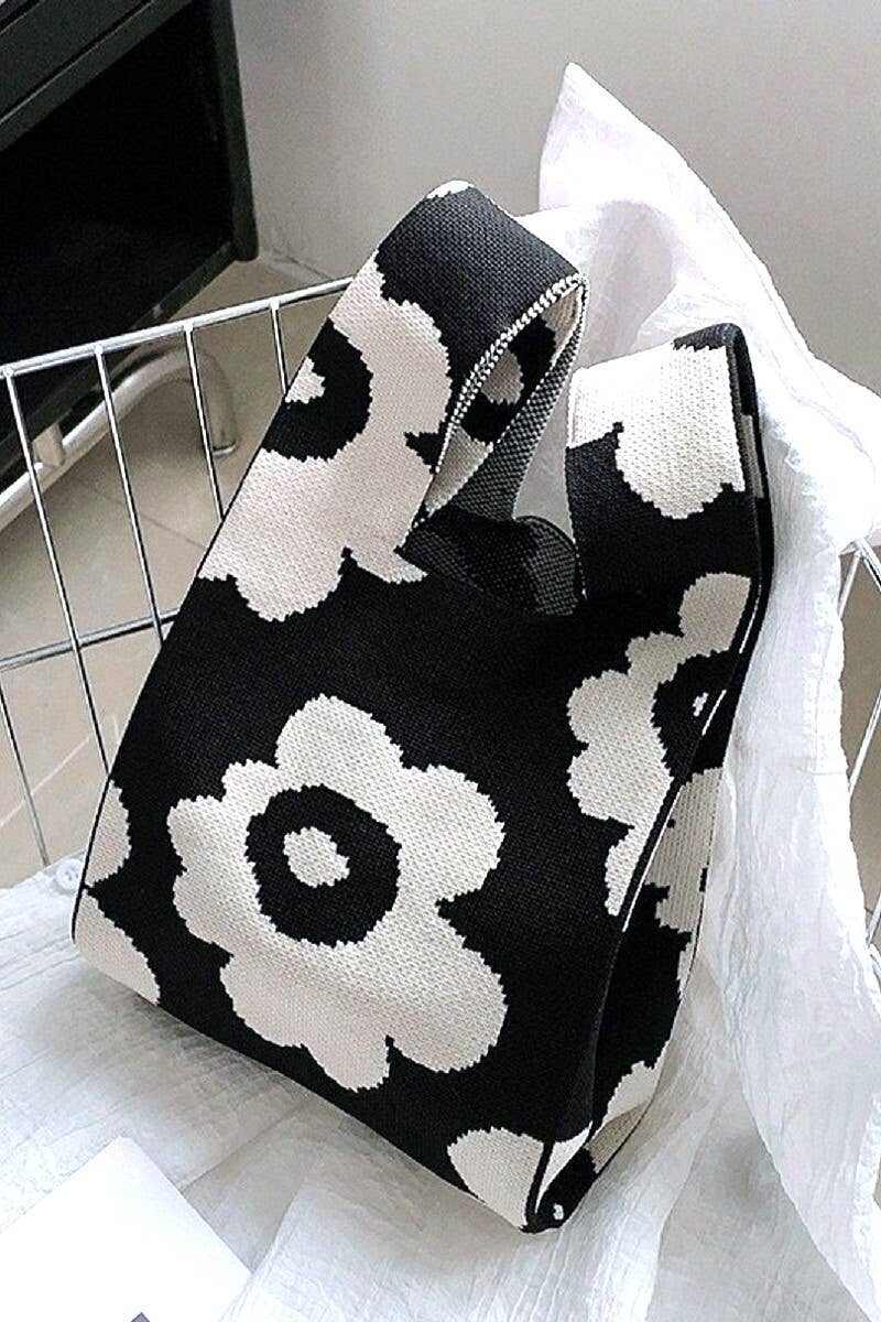 Flower Power Knitted Tote