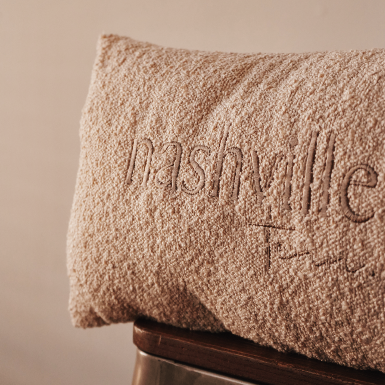 Nashville Textured Lumbar Pillow [Beige]