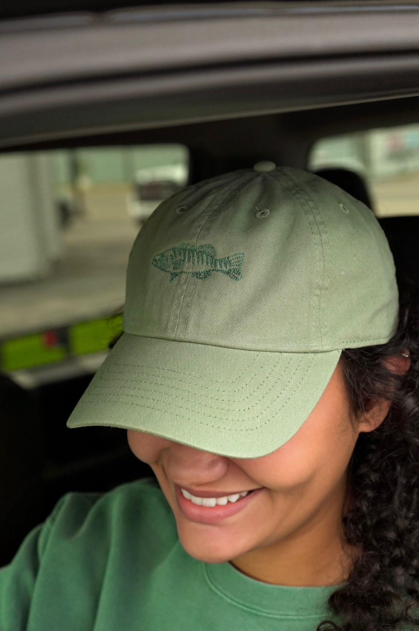Small Mouth Bass Washed Baseball Cap
