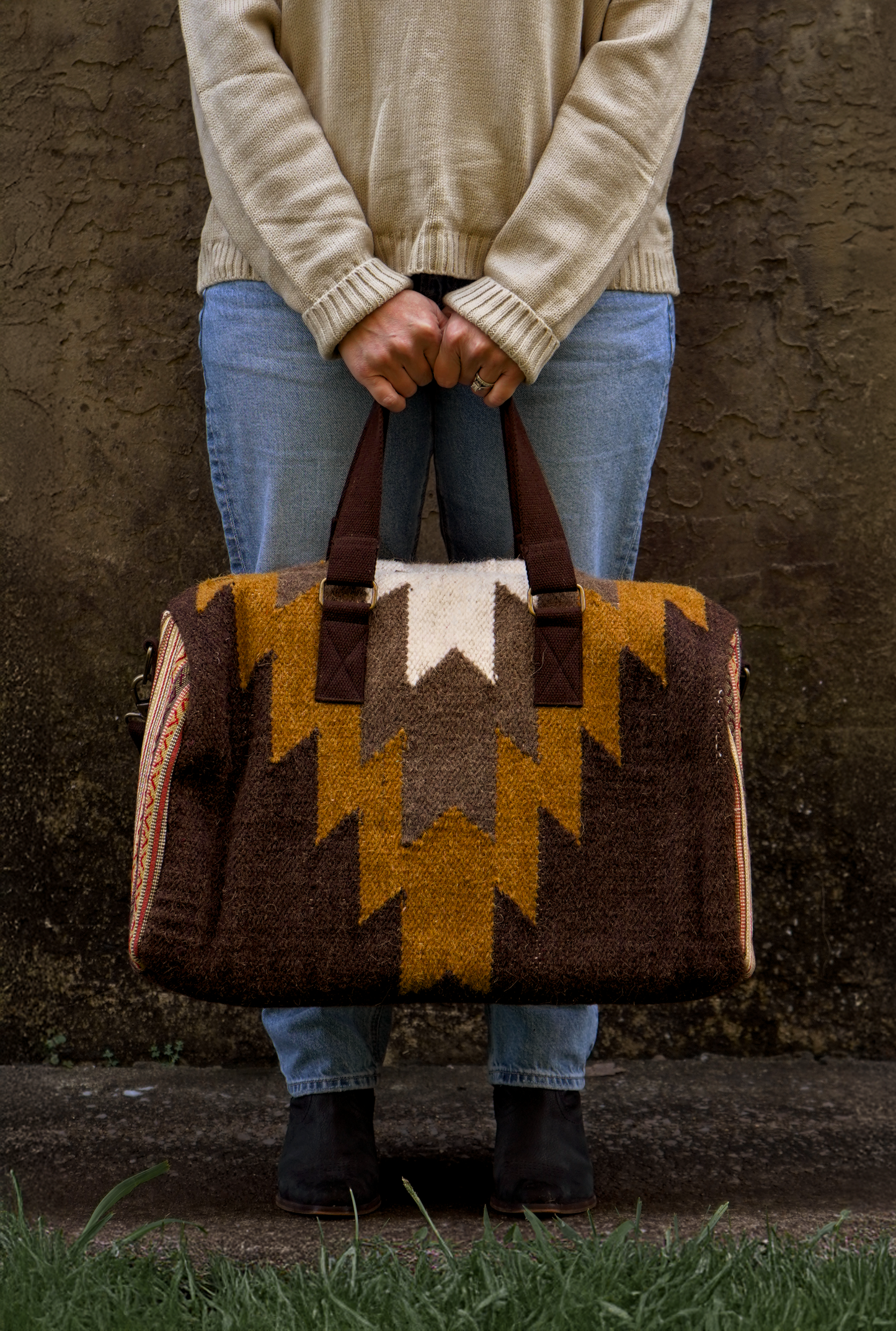 Western Weekend Duffel [Brown, Tan & Cream]