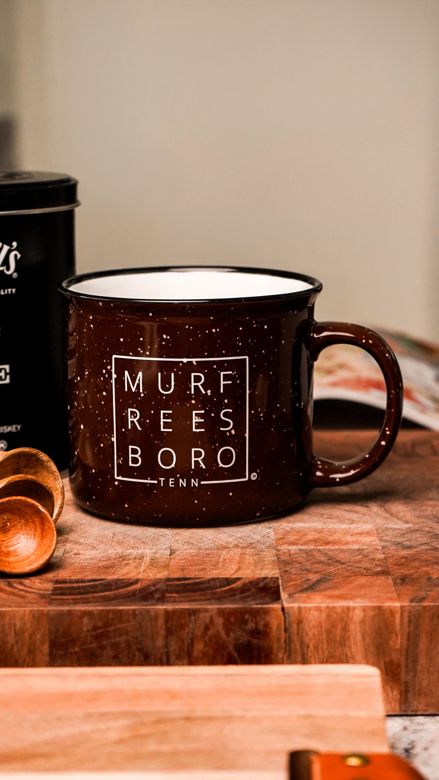 Murfreesboro Square© Campfire Mug | Speckled Ceramic Coffee Cup [Brown]