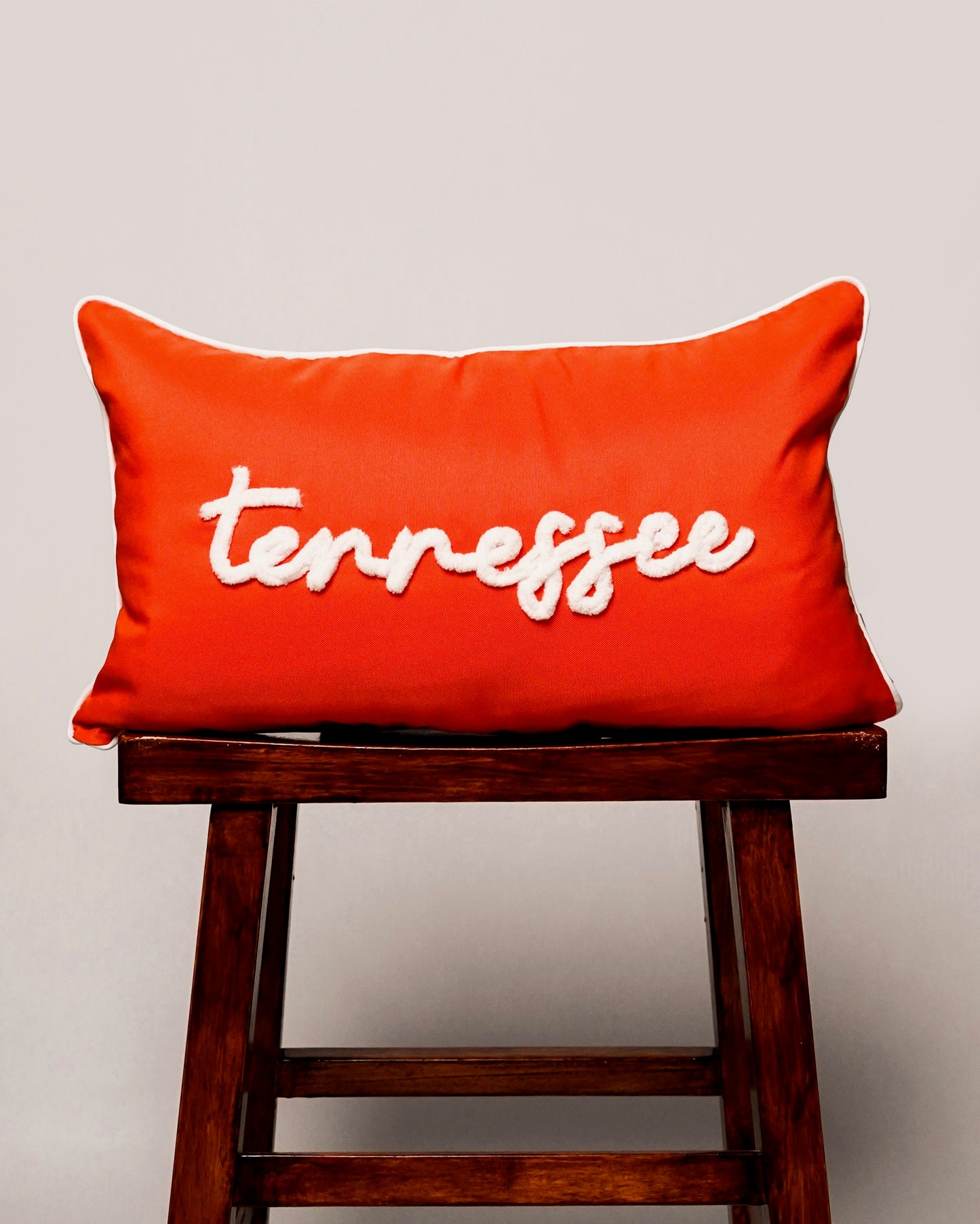 Puff Embroidered Tennessee Accent Pillow [Orange]