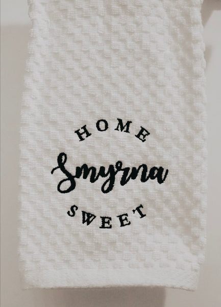 White Waffle Tea Towel [Home Sweet Smyrna]