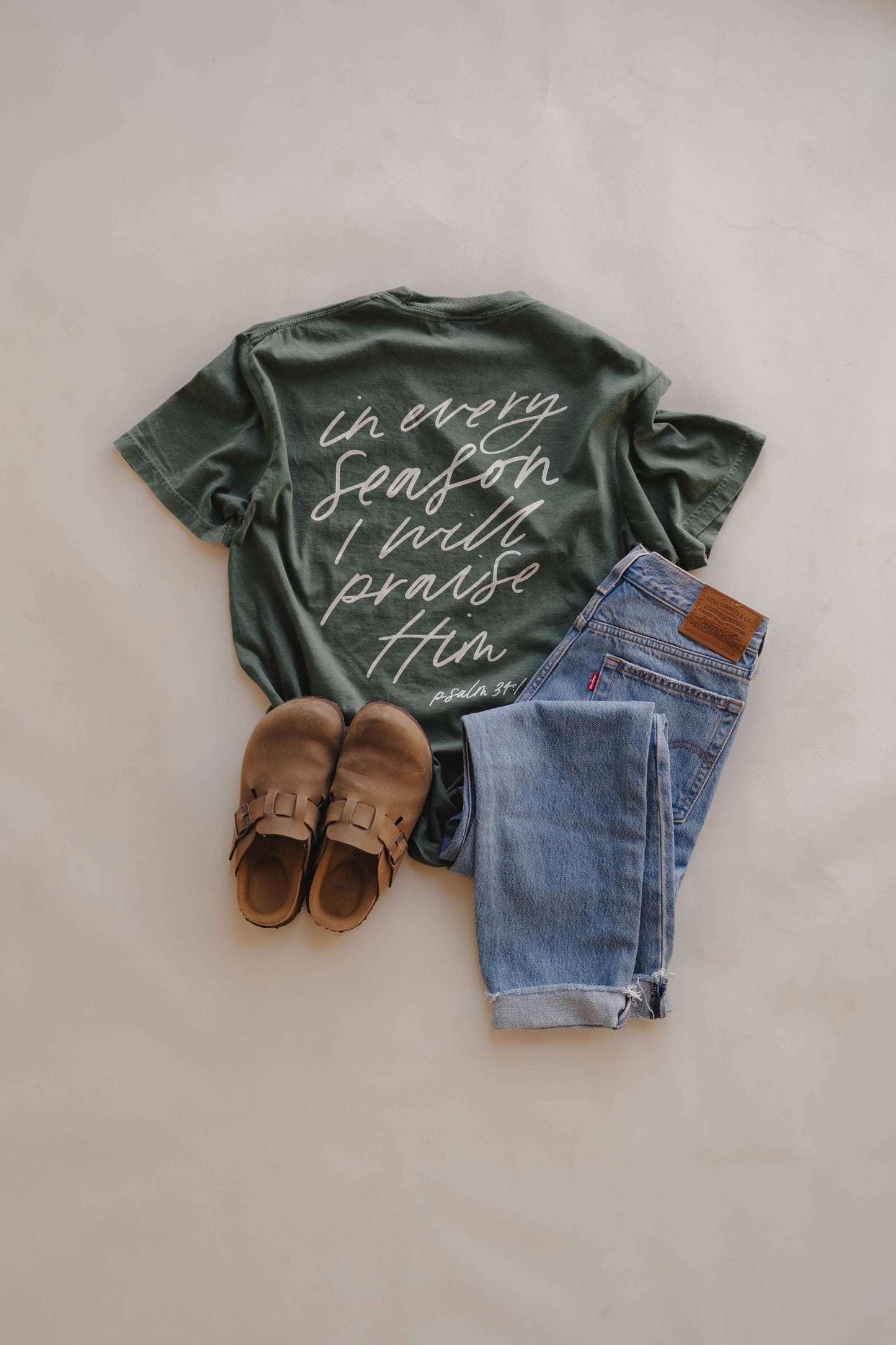 In Every Season Faith Tee [Moss]
