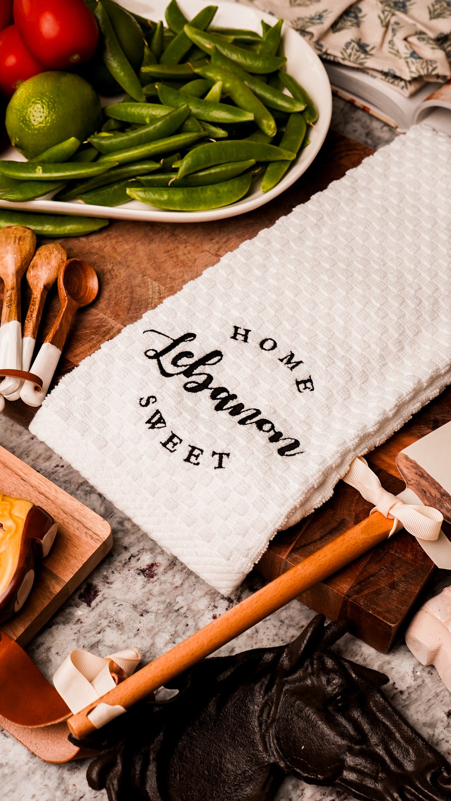 Home Sweet Lebanon Tea Towel | Waffle Kitchen Towel