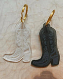 Gone West Keychain [Floral Boot in Midnight Black]