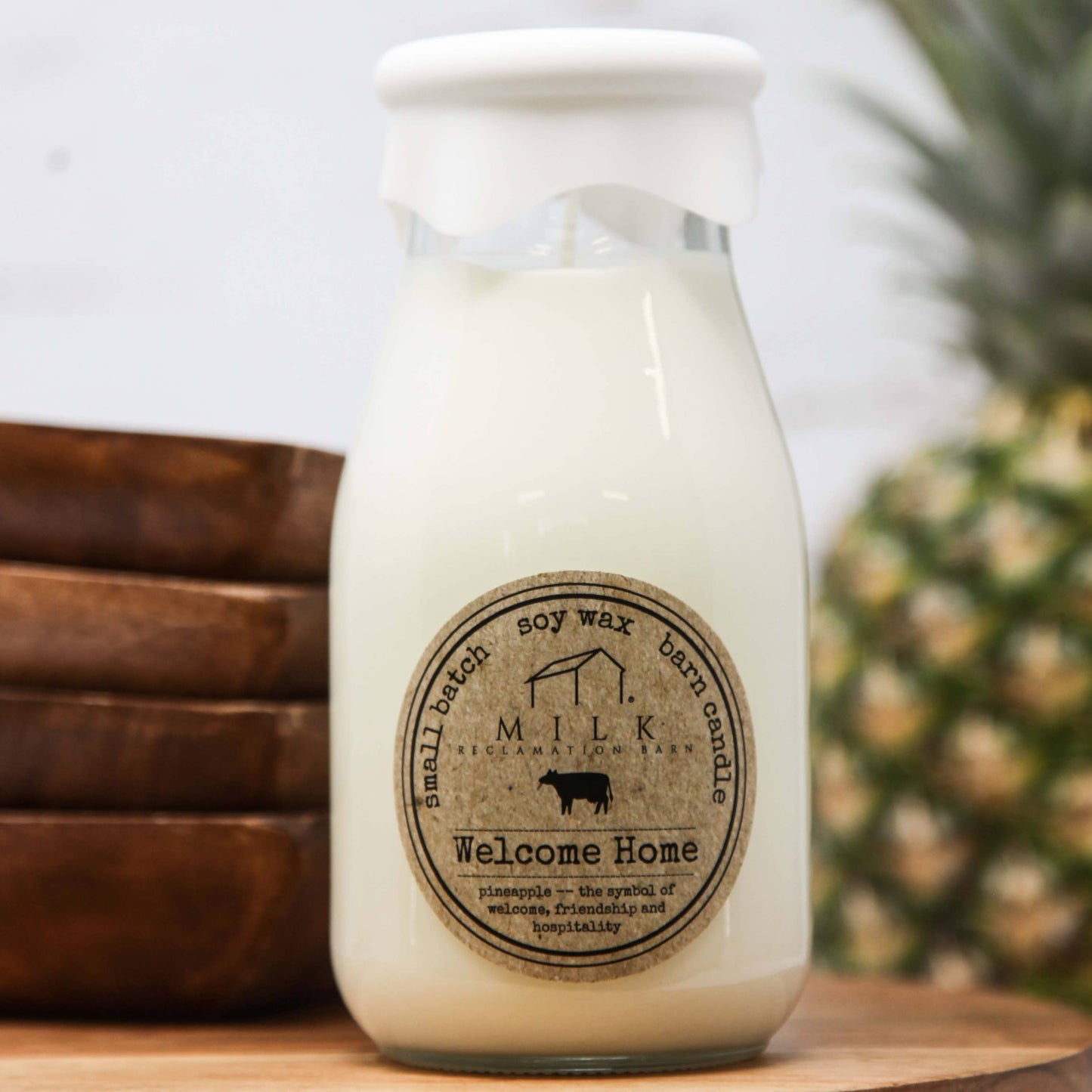 Welcome Home | Soy Milk Bottle Candle