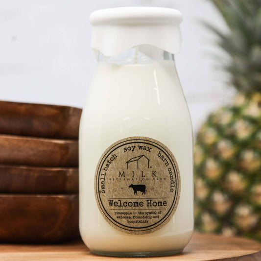 Welcome Home | Soy Milk Bottle Candle
