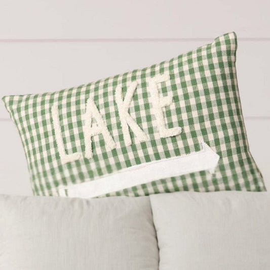 Lake This Way Canvas Pillow