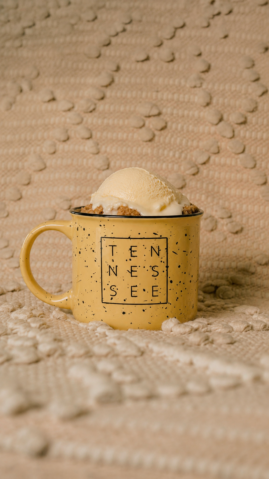 Tennessee Square© Campfire Mug | Speckled Ceramic Coffee Cup [Yellow]