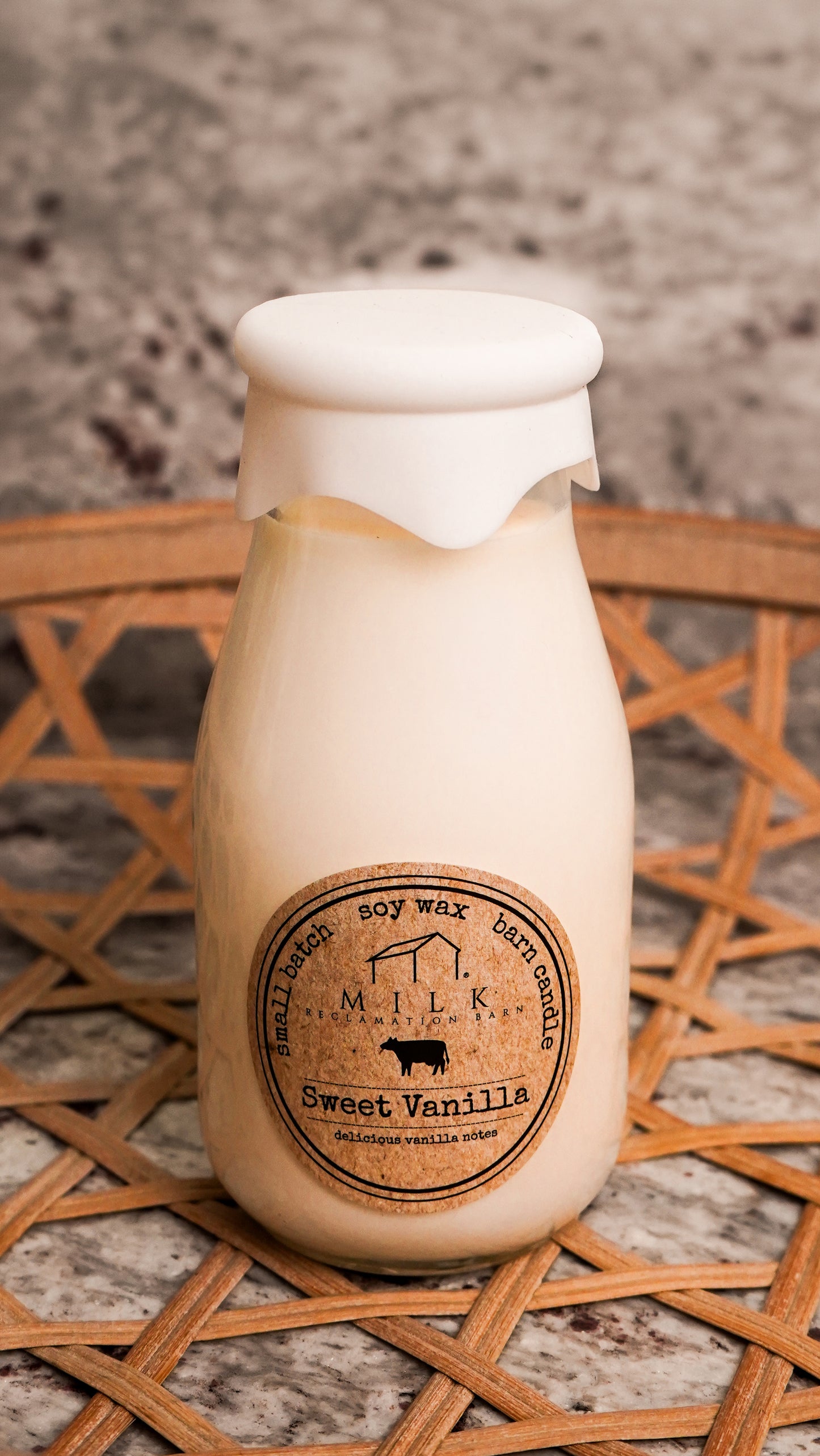 Sweet Vanilla | Soy Milk Bottle Candle