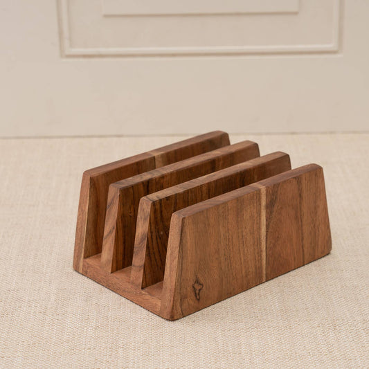 3-Section Acacia Cutting Board Stand