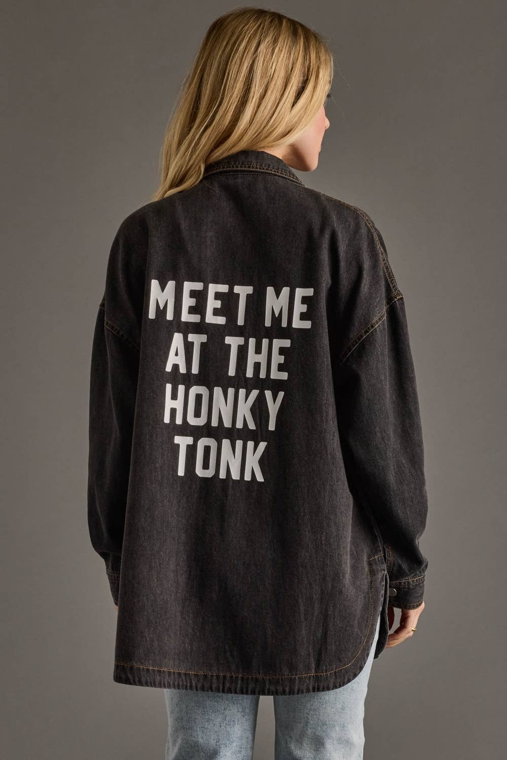 *PREORDER Meet Me At The Honky Tonk Denim Button Up