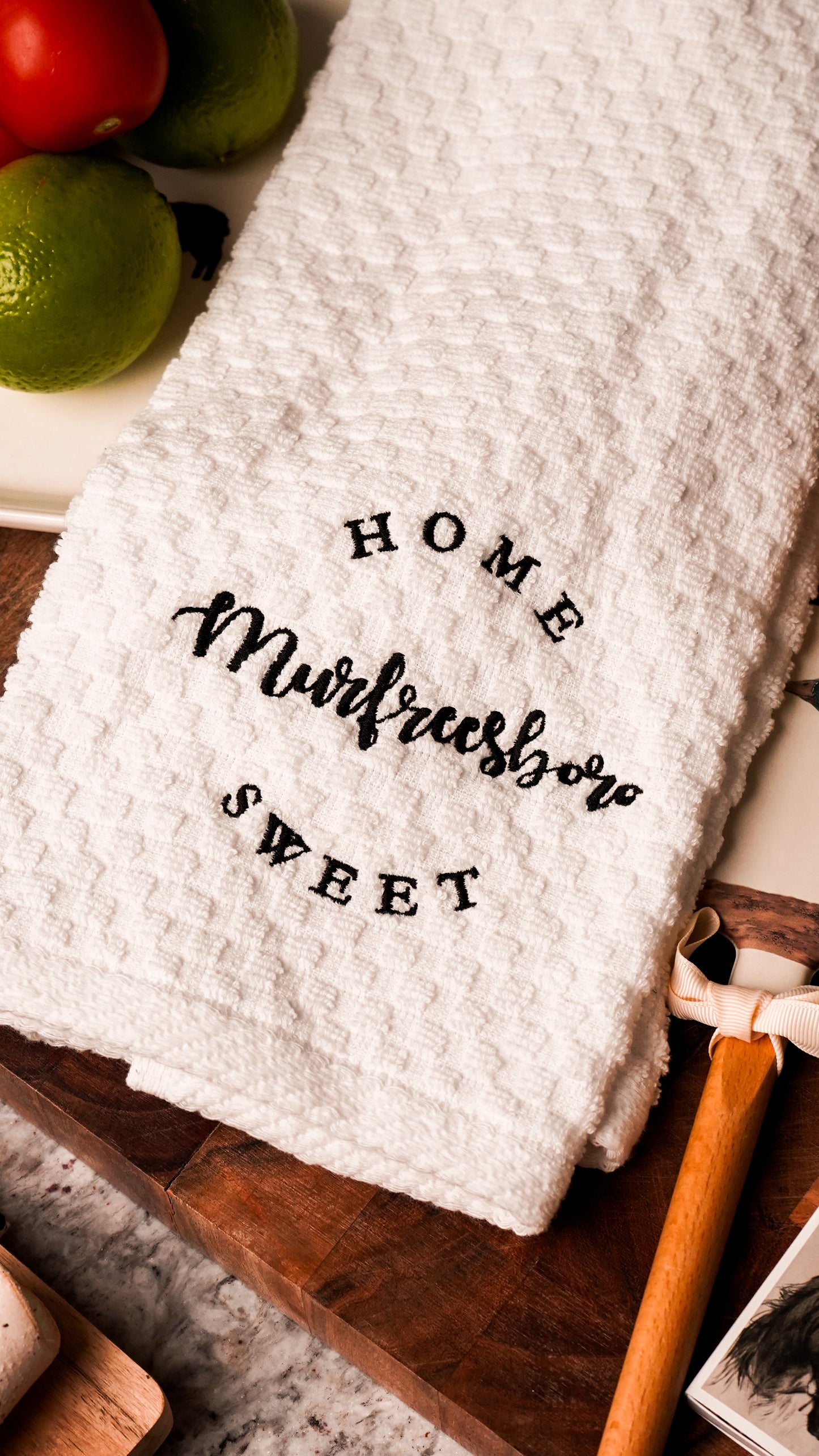 Home Sweet Murfreesboro Tea Towel | Waffle Kitchen Towel