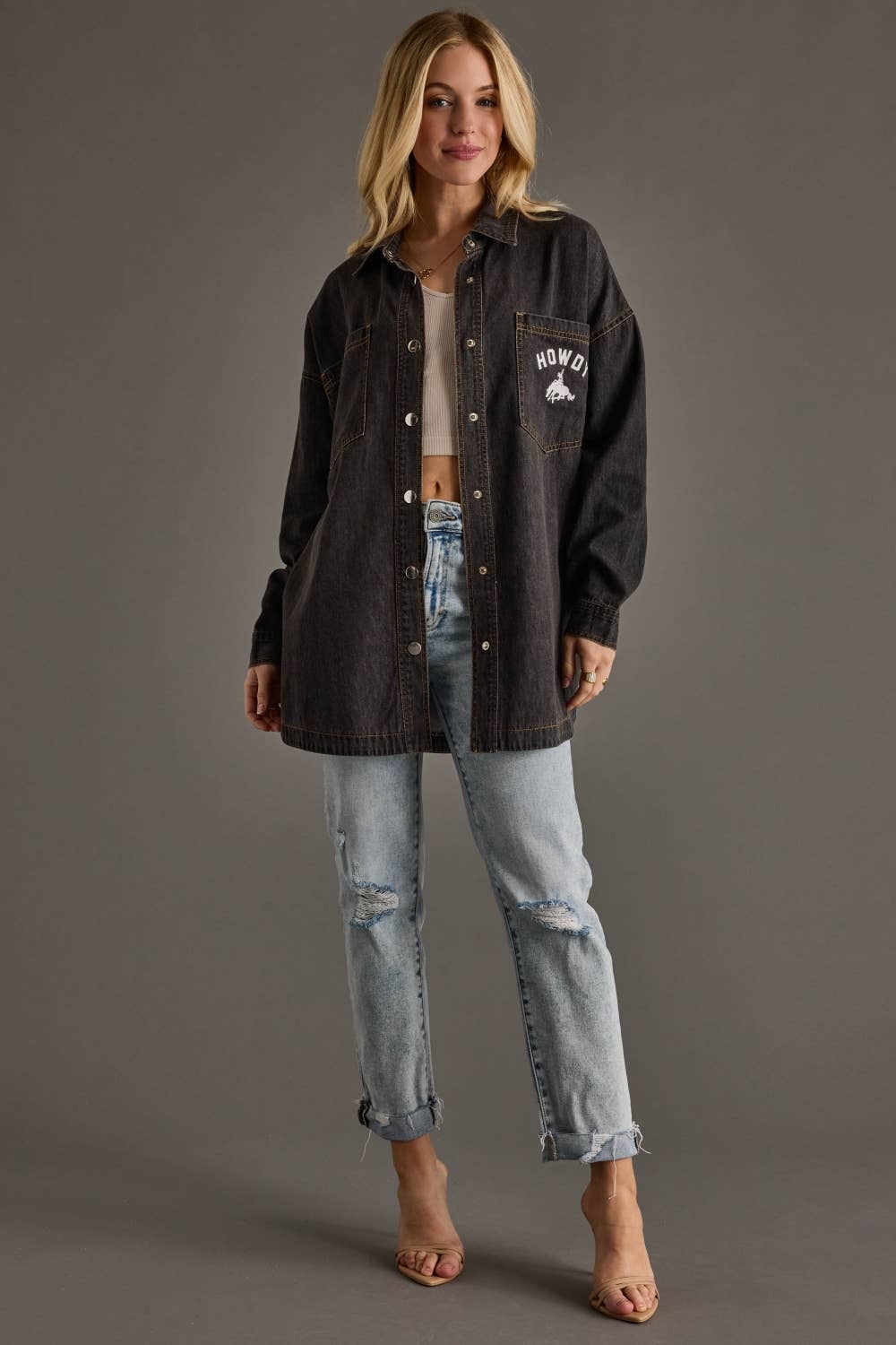 *PREORDER Meet Me At The Honky Tonk Denim Button Up