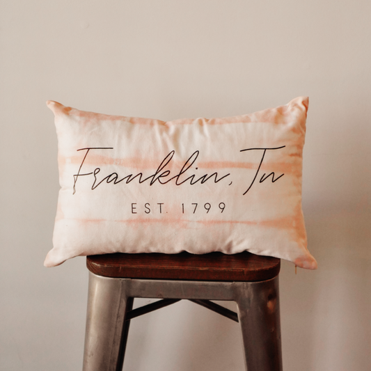 Franklin Naturally Dyed Canvas Pillow [Pink Root]