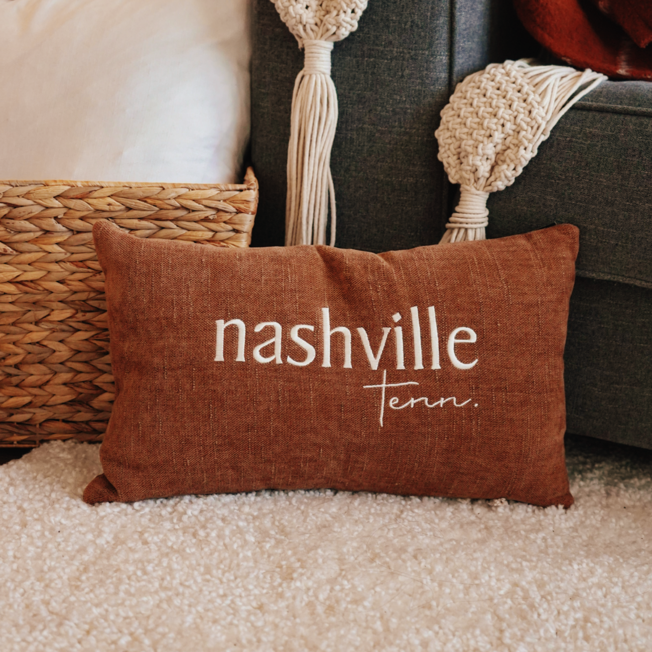 Nashville Chenille Lumbar Pillow [Bronze]